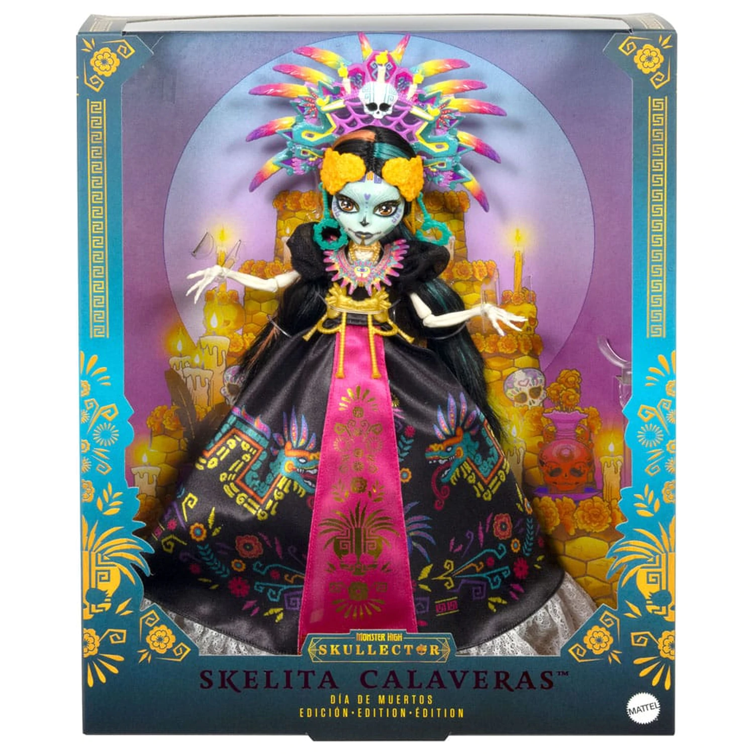 Păpușă Monster High Skullector Skelita Calaveras Día de Muertos Ediție 32 cm poza produsului