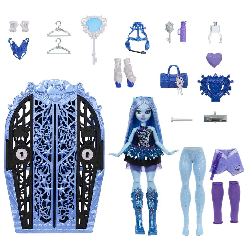 Păpușă Monster High Skulltime Secrets Abbey Bominable + dulap poza produsului