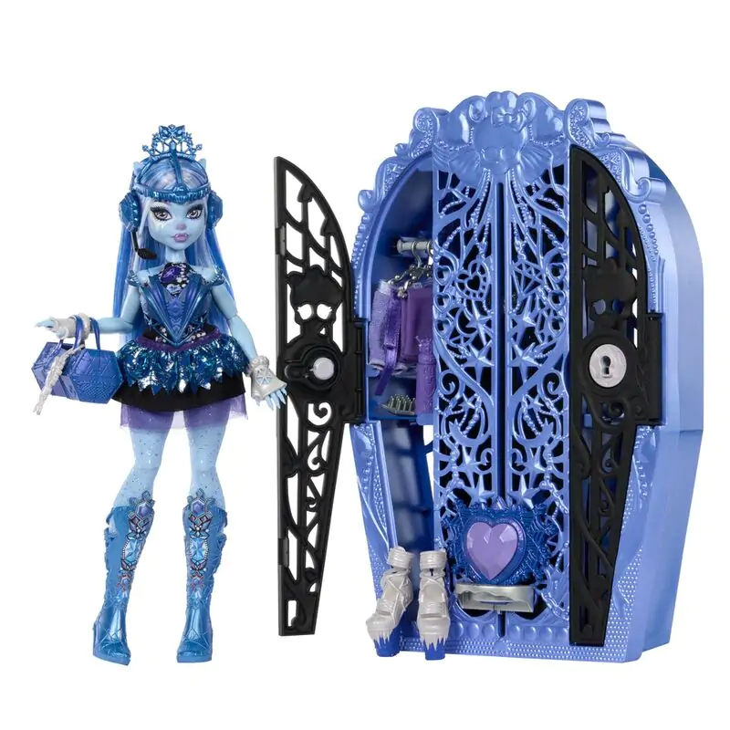 Păpușă Monster High Skulltime Secrets Abbey Bominable + dulap poza produsului