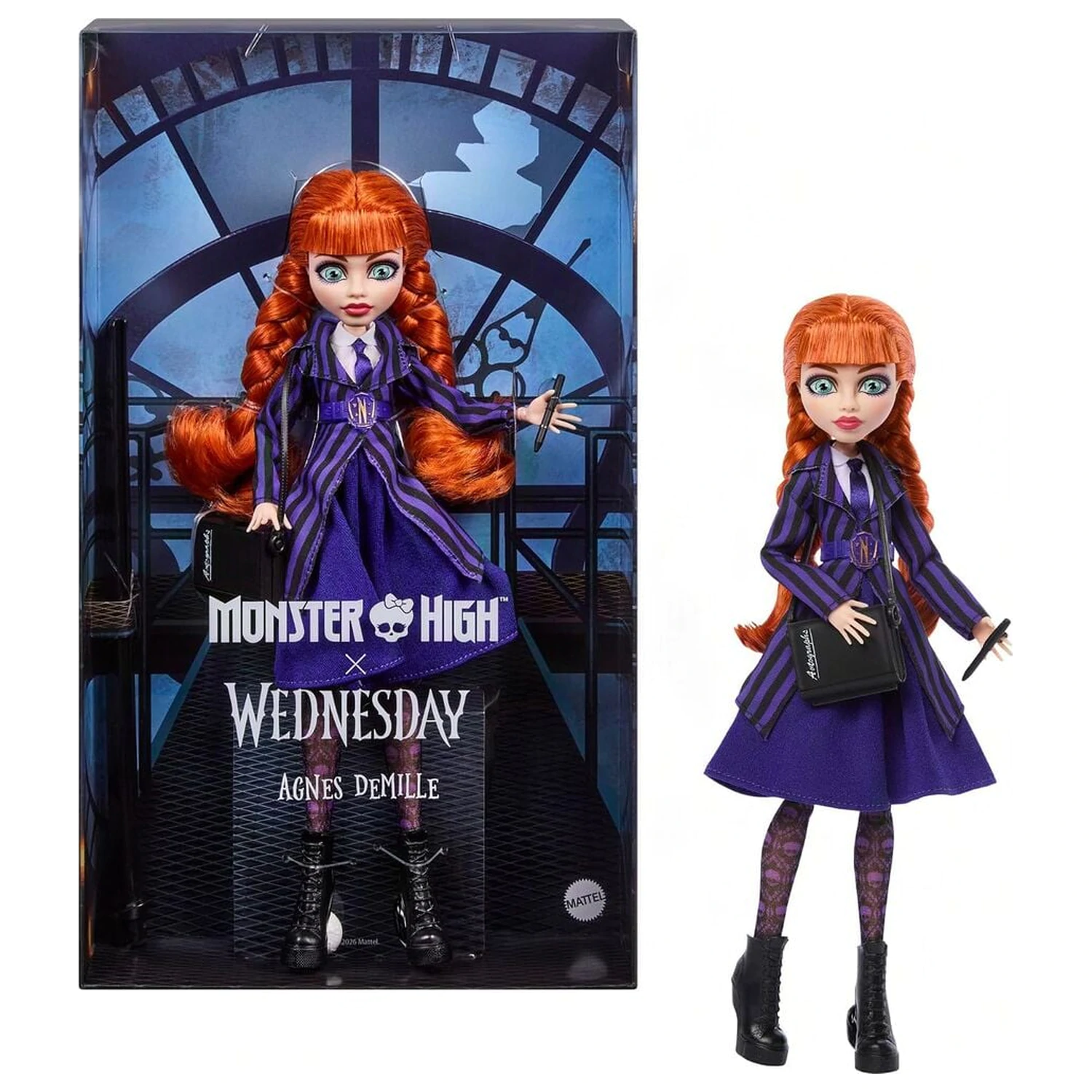 Papusa Monster High Wednesday Agnes poza produsului