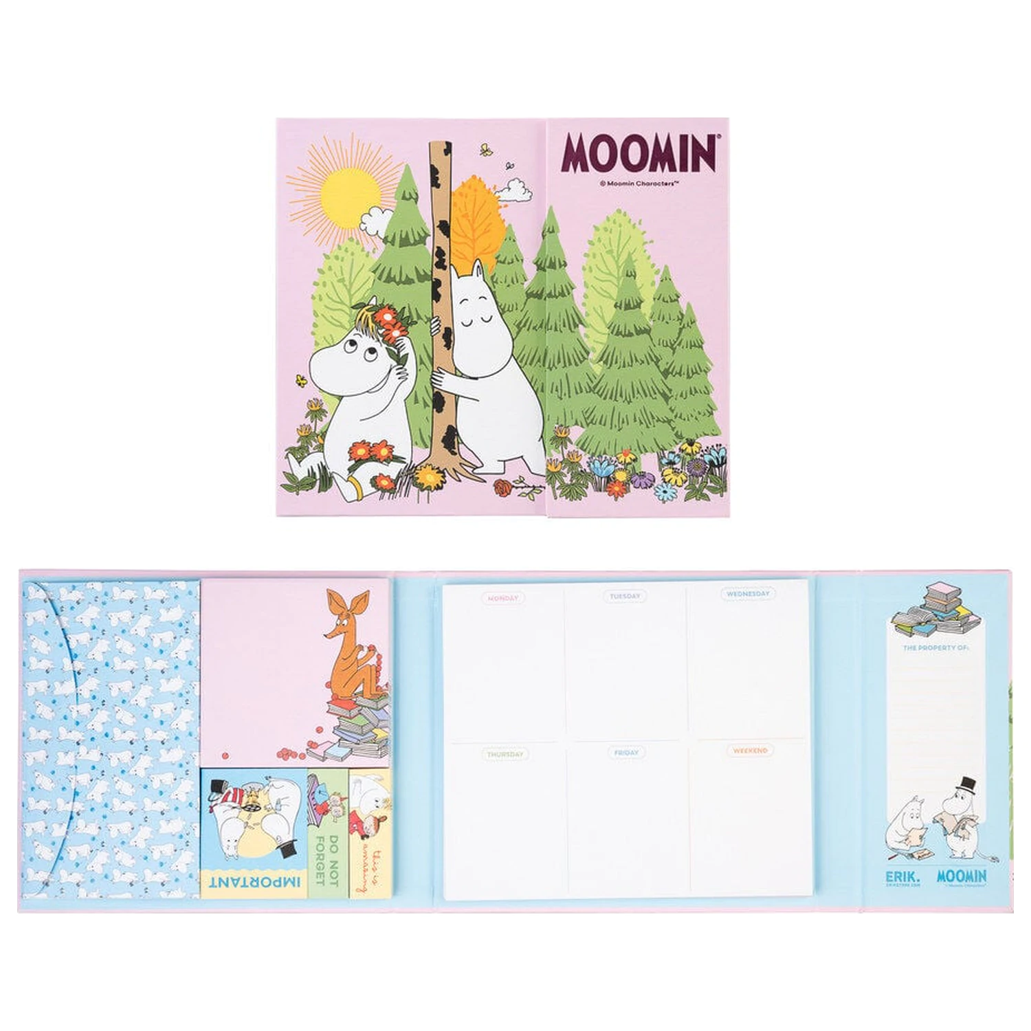 Moomin planner saptamanal cu notite autoadezive poza produsului