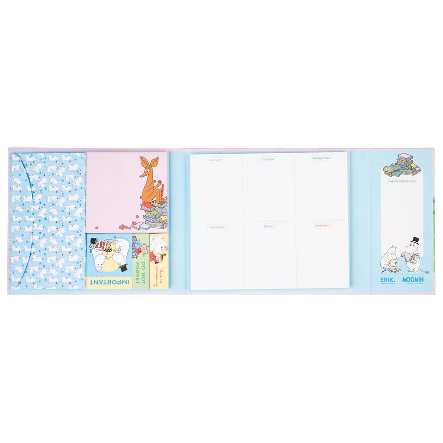 Moomin planner saptamanal cu notite autoadezive poza produsului