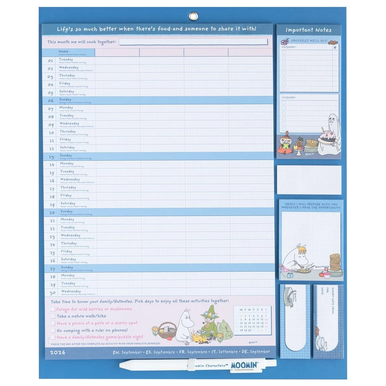 Moomin Magnetic Planner 2026/27 30 x 35 cm poza produsului