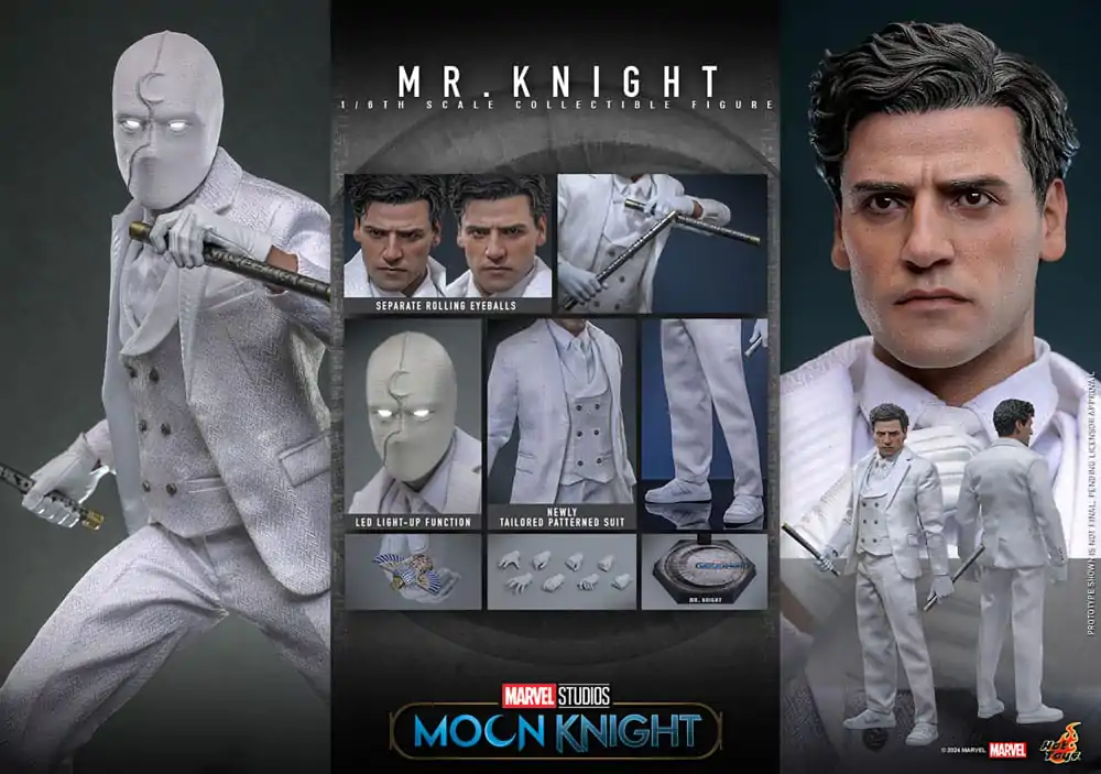 Figurină Acțiune Moon Knight 1/6 Mr. Knight 29 cm poza produsului