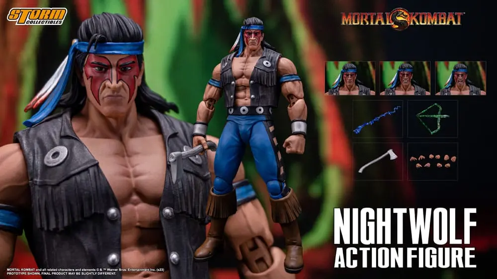 Figurină de acțiune Mortal Kombat 1/12 Nightwolf 18 cm poza produsului