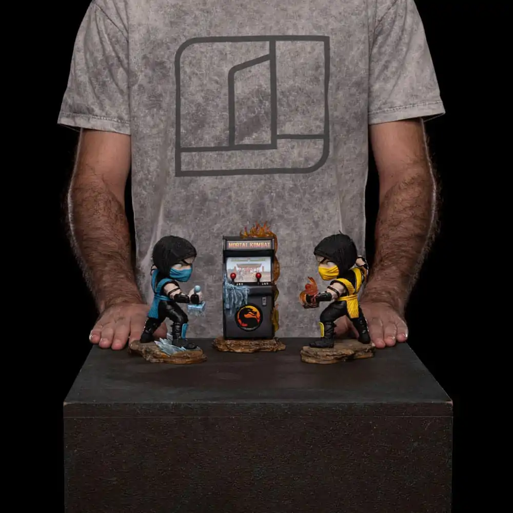 Mortal Kombat Mini Co. figurine PVC Scorpion vs. Subzero set arcade 15 cm poza produsului