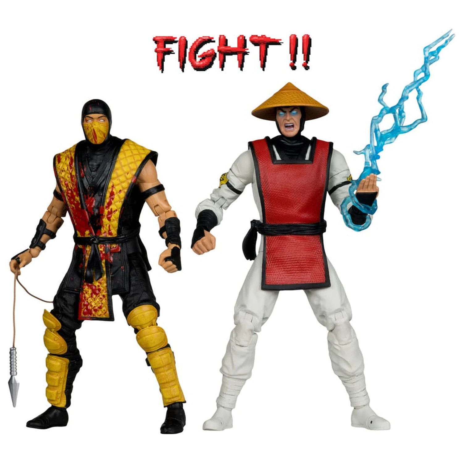 Figurina de actiune Mortal Kombat 2-pack Scorpion vs. Raiden (Klassics) 18 cm poza produsului