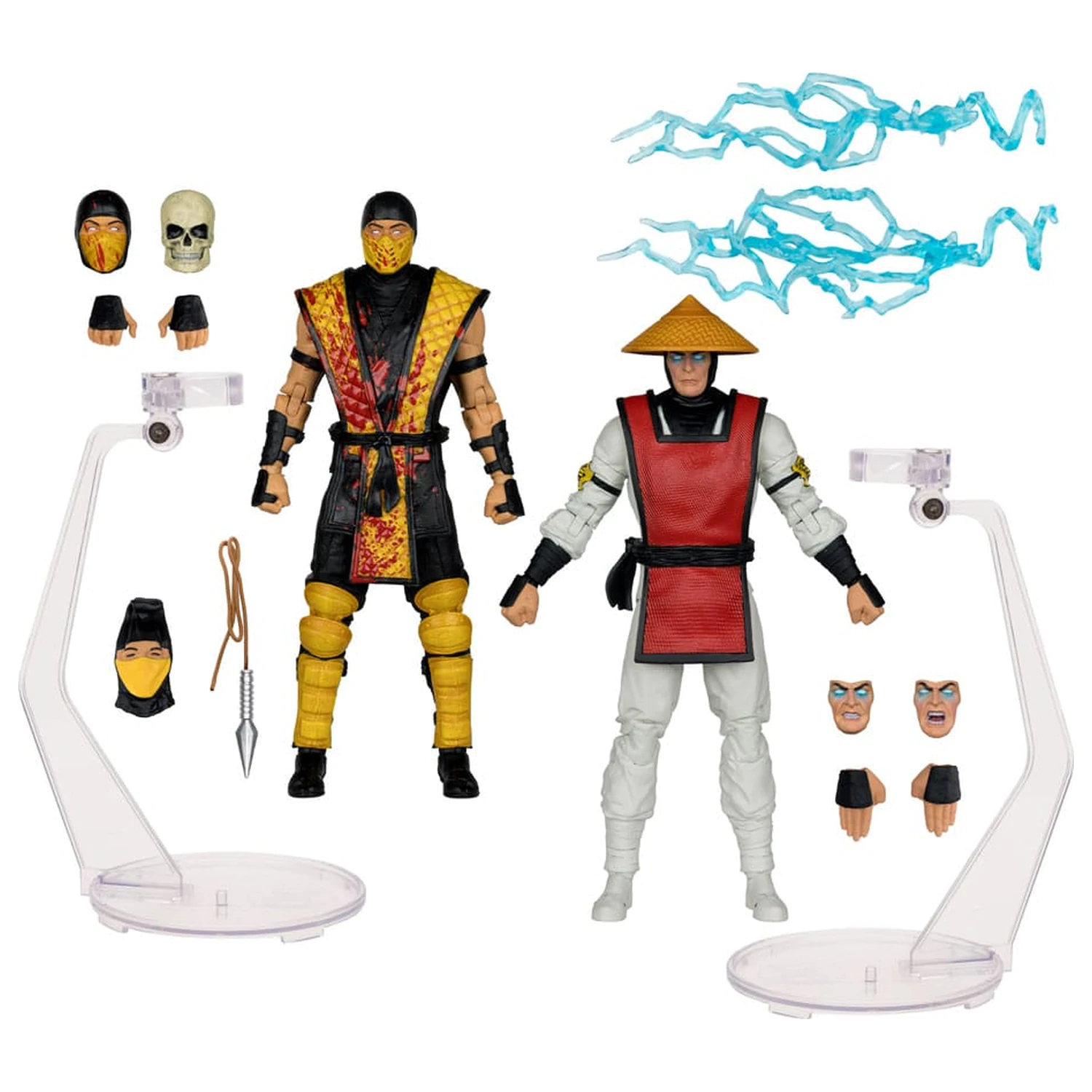 Figurina de actiune Mortal Kombat 2-pack Scorpion vs. Raiden (Klassics) 18 cm poza produsului