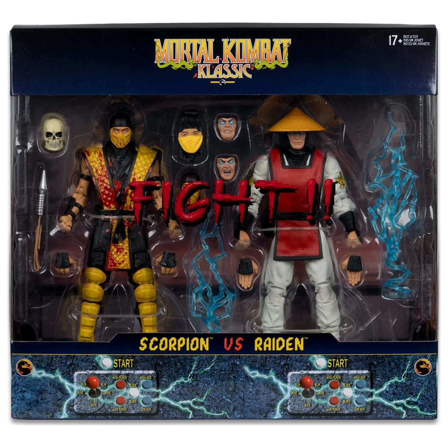 Figurina de actiune Mortal Kombat 2-pack Scorpion vs. Raiden (Klassics) 18 cm poza produsului
