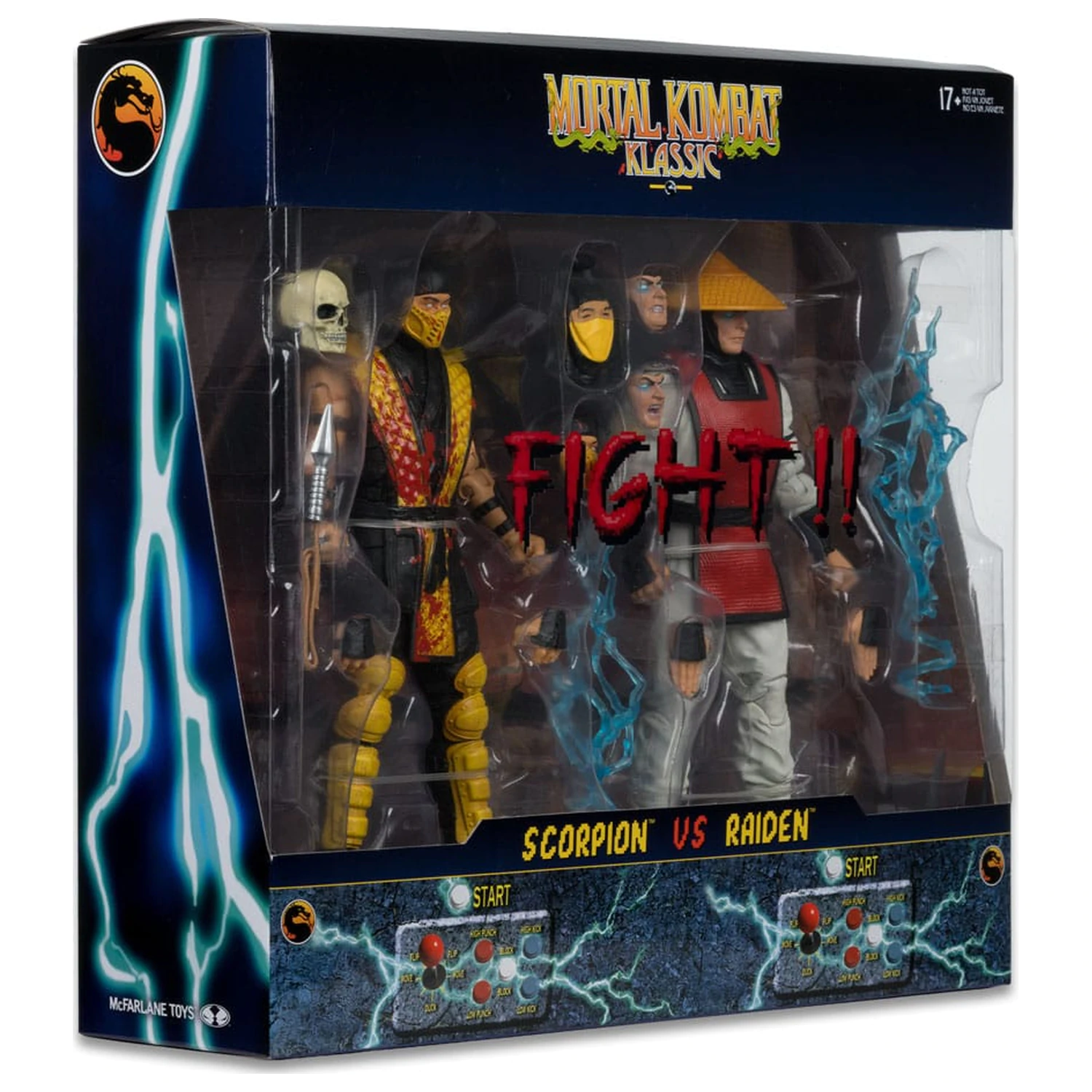 Figurina de actiune Mortal Kombat 2-pack Scorpion vs. Raiden (Klassics) 18 cm poza produsului