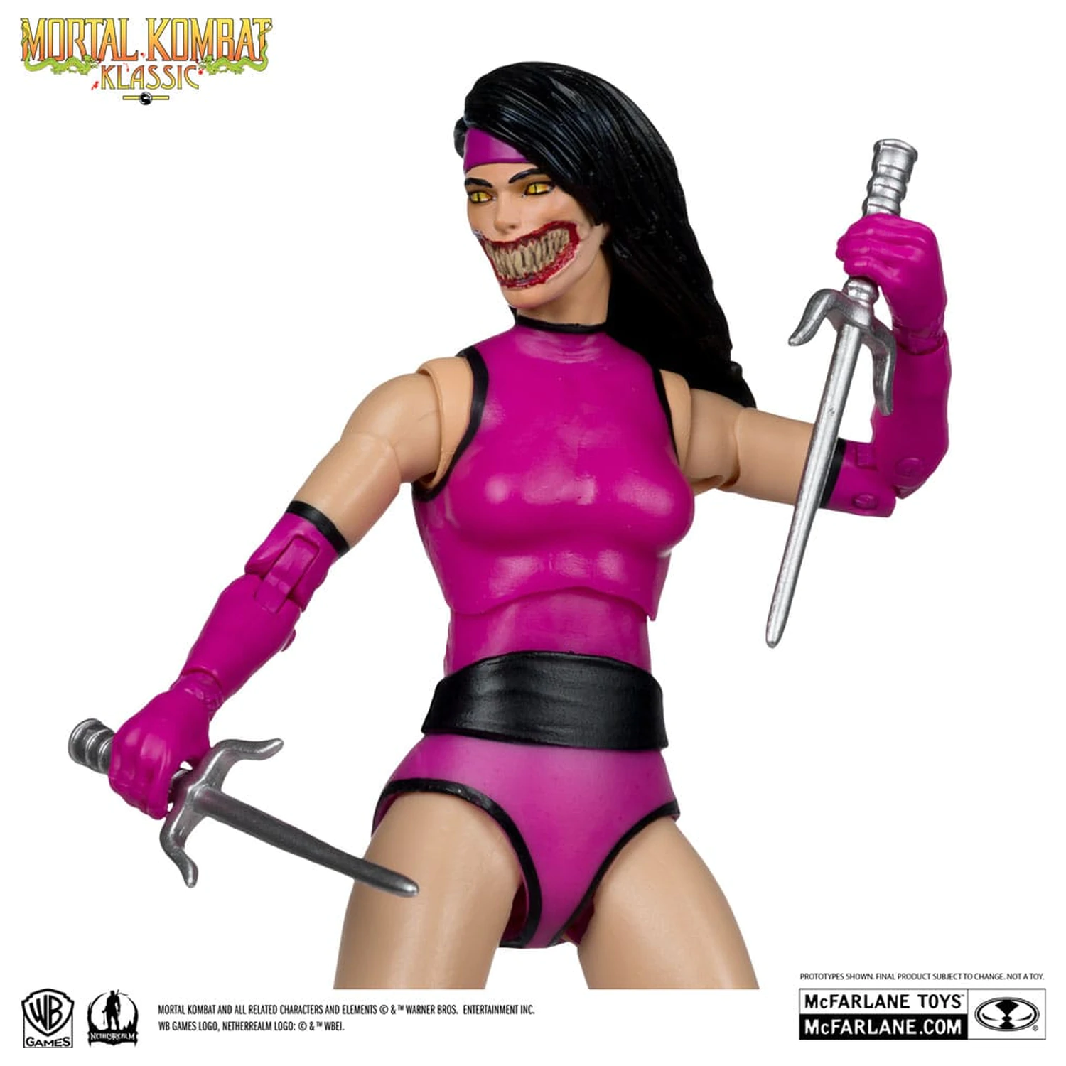 Mortal Kombat figurina de actiune pachet de 2 Sub-Zero vs. Mileena (Klassiks) 18 cm poza produsului