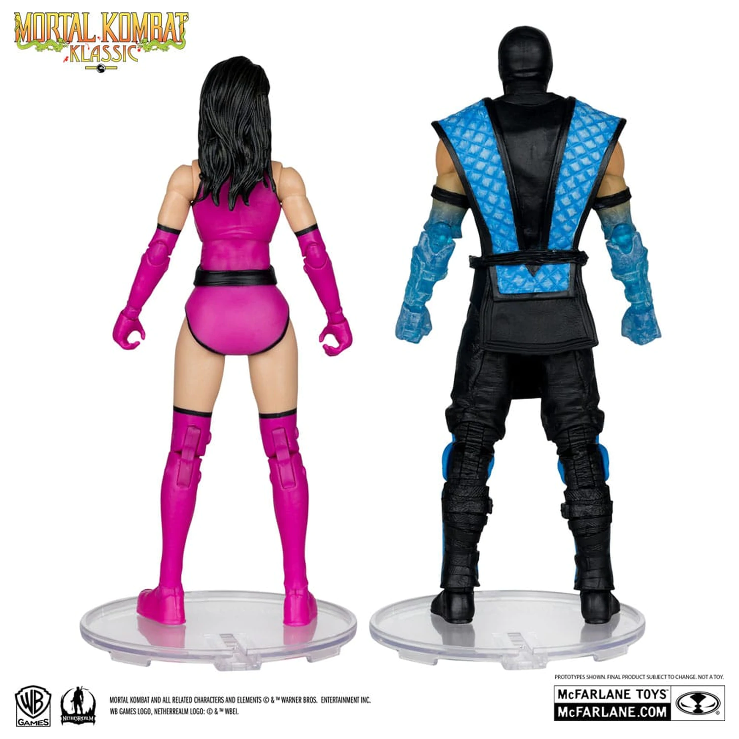 Mortal Kombat figurina de actiune pachet de 2 Sub-Zero vs. Mileena (Klassiks) 18 cm poza produsului
