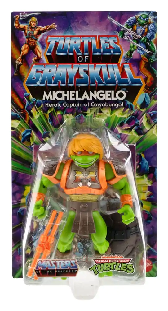 MOTU x TMNT: Turtles of Grayskull Figurina de Acțiune Michelangelo 14 cm poza produsului