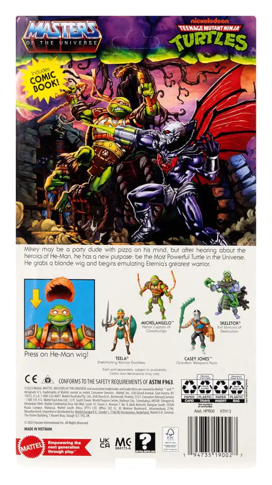 MOTU x TMNT: Turtles of Grayskull Figurina de Acțiune Michelangelo 14 cm poza produsului