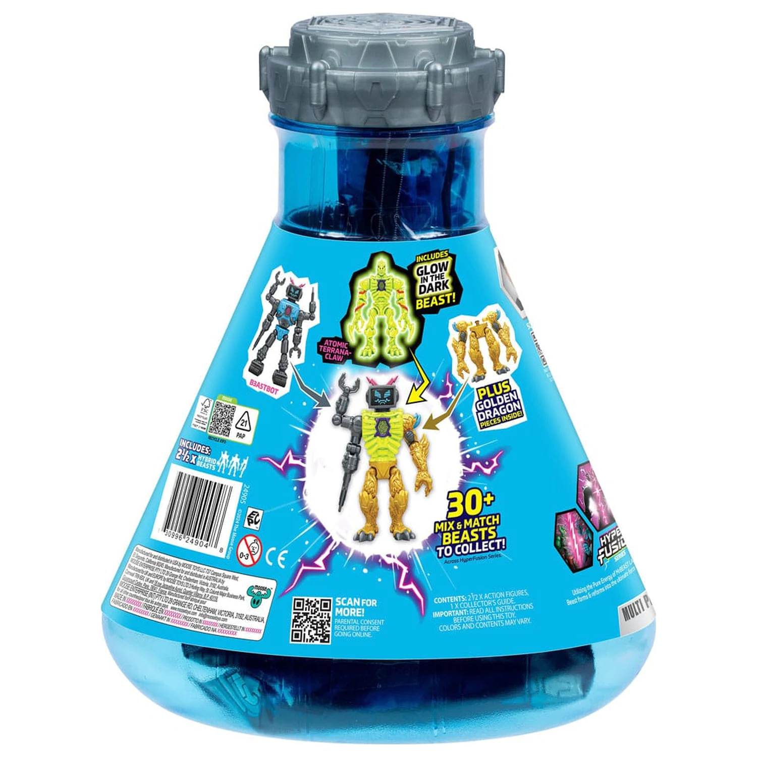 Mr. Beast Lab Hybrids Series 2 Mini Figurine pachet de 2 Lab-Bot vs Gid Skeleton 11 cm poza produsului