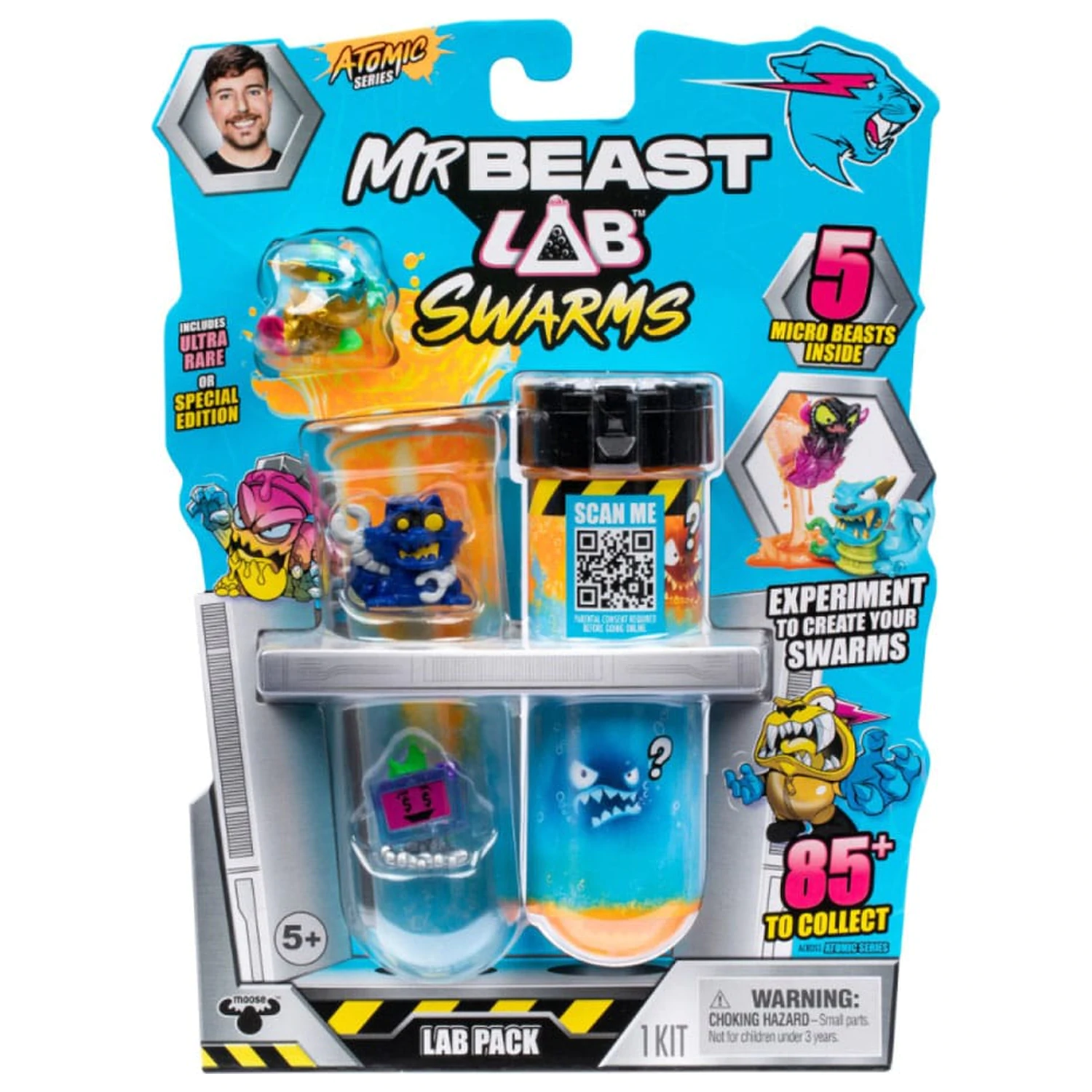 Mr. Beast Lab Swarms Series 2 Mini Figurine pachet de 5 bucăți Atomic Series 2,5 cm poza produsului