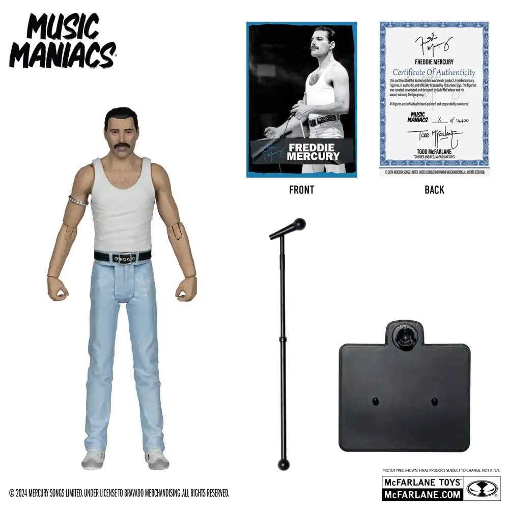 Figurină de acțiune Rock Music Maniacs Freddie Mercury 15 cm poza produsului