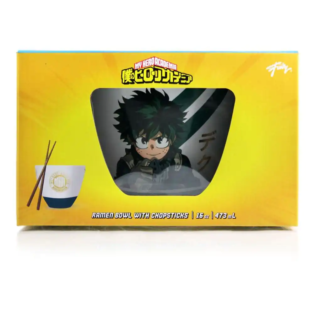 Bol pentru ramen My Hero Academia cu bețișoare Izuku Midoriya 473 ml poza produsului