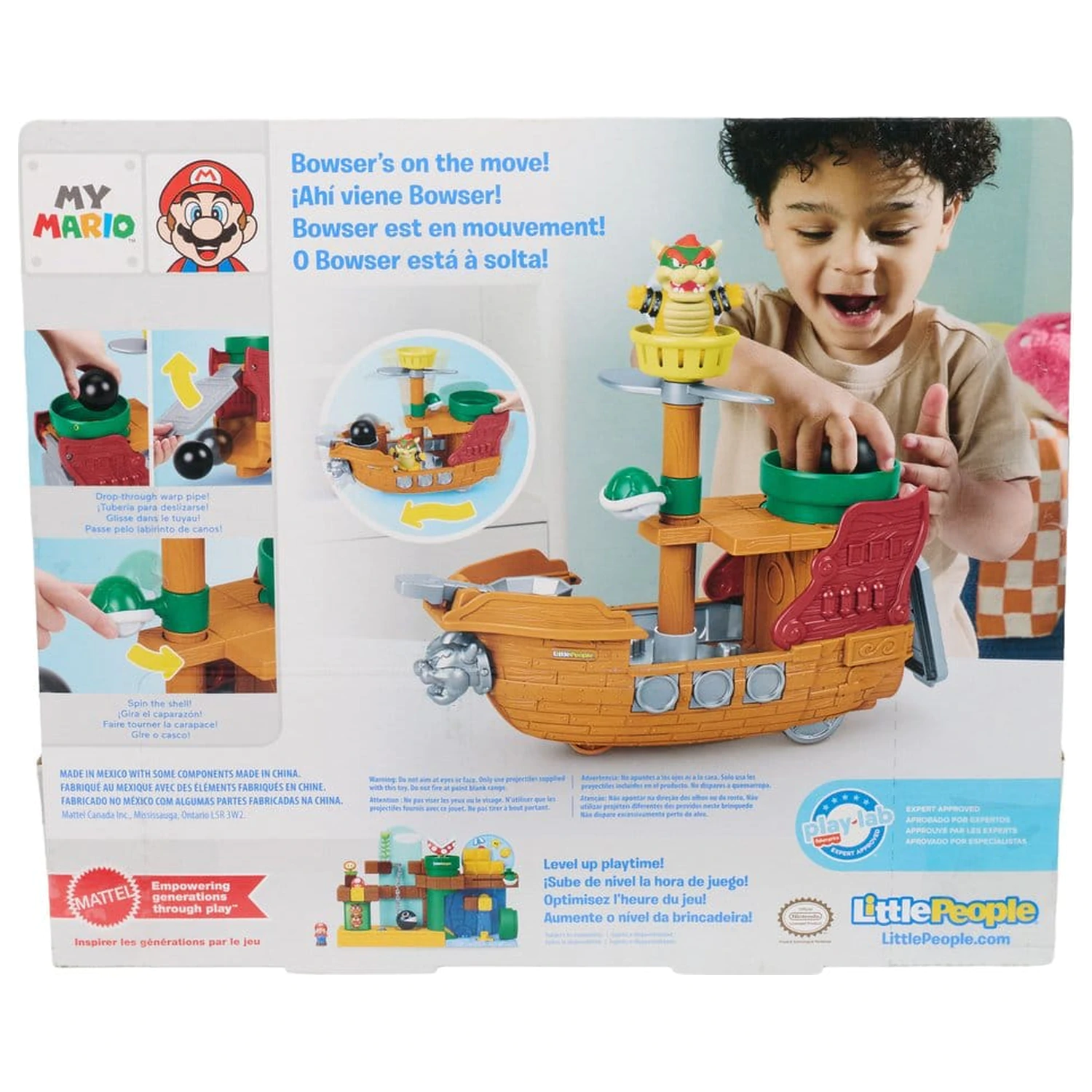 My Mario Little People Playset Bowser's Airship poza produsului