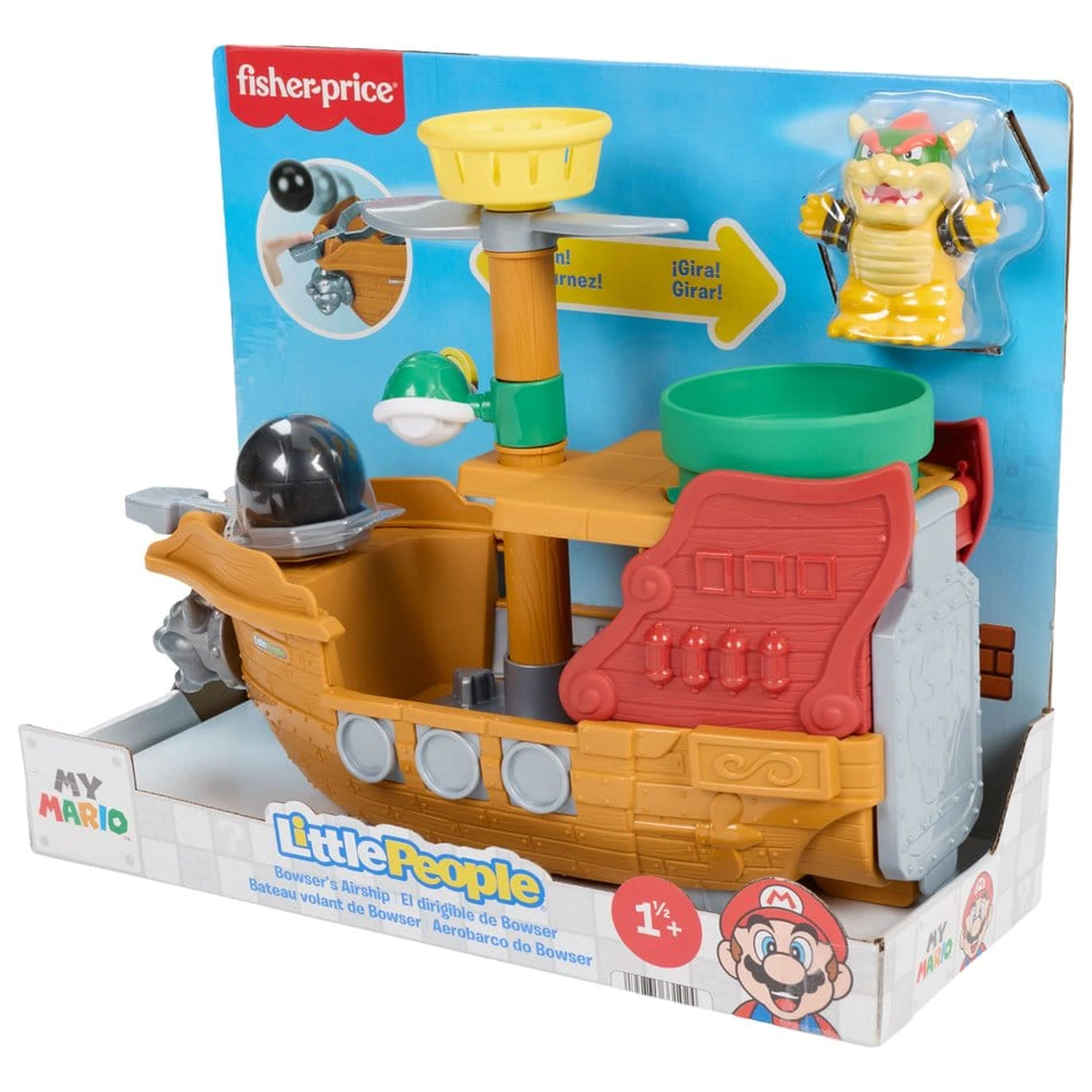 My Mario Little People Playset Bowser's Airship poza produsului
