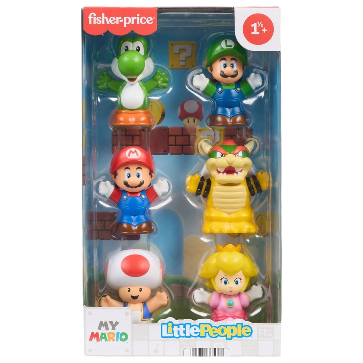 My Mario Little People Collector Mini Figura Pachet de 6, 7 cm poza produsului