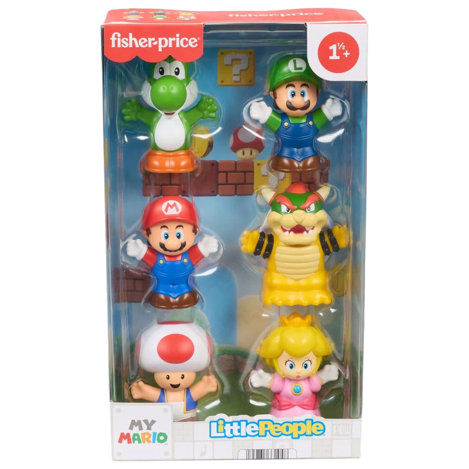 My Mario Little People Collector Mini Figura Pachet de 6, 7 cm poza produsului