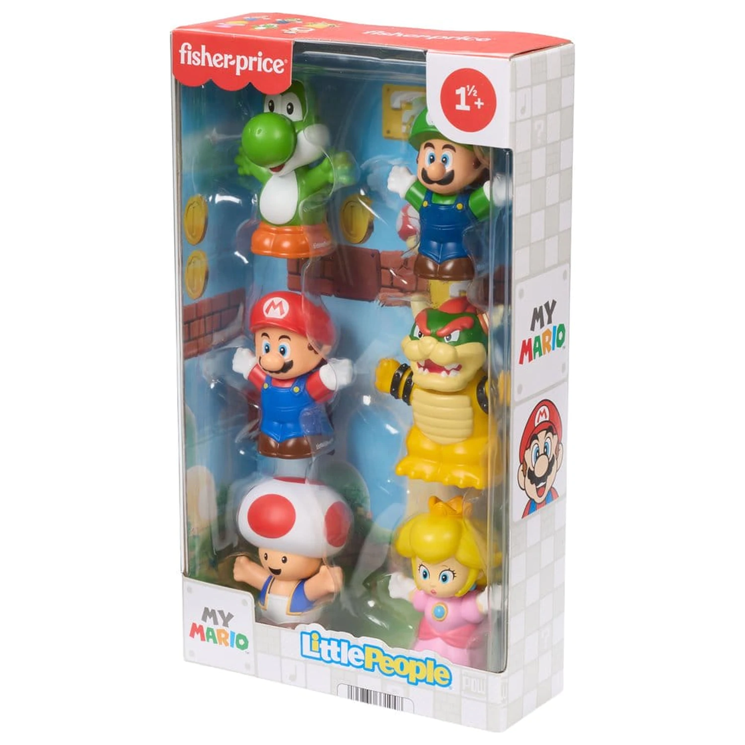My Mario Little People Collector Mini Figura Pachet de 6, 7 cm poza produsului