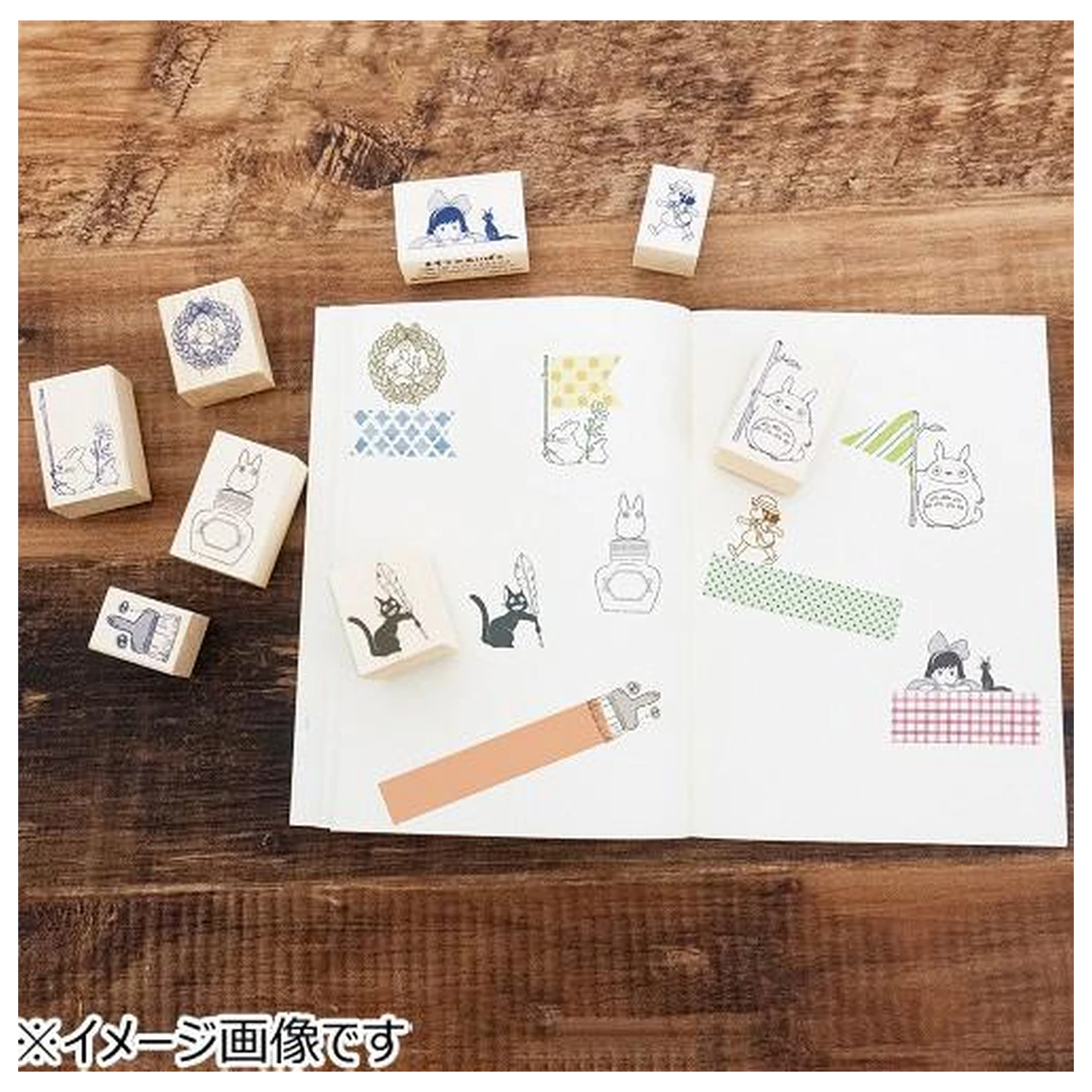 My Neighbor Totoro Blue & White Totoro ștampile din lemn poza produsului