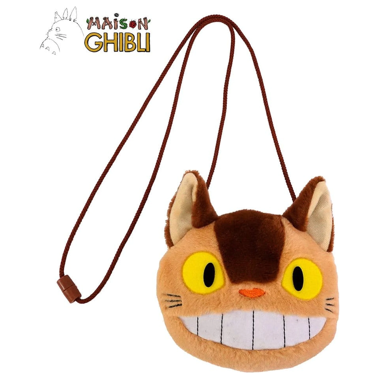My Neighbor Totoro Portfard din pluș cu șnururi Catbus 15 x 14 cm poza produsului