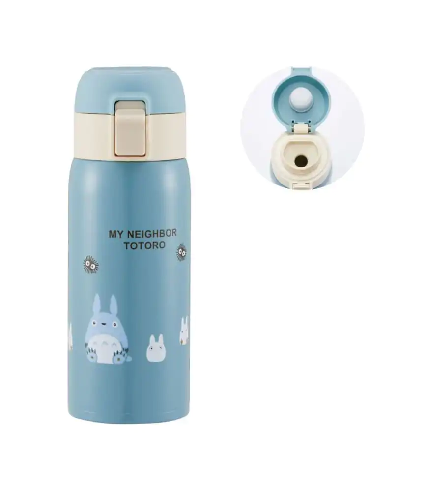 My Neighbor Totoro Sticlă pentru Apă One Push Mat Blue 350ml poza produsului