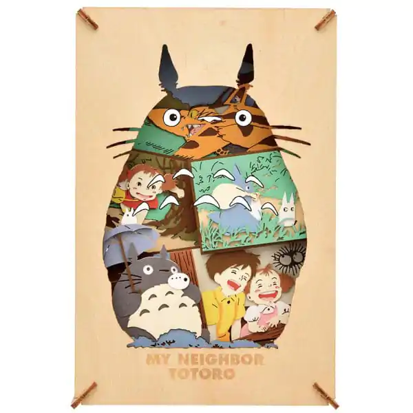 Kit Model de Hârtie My Neighbor Totoro Paper Theater Stil Lemn Siluetă Big Totoro poza produsului