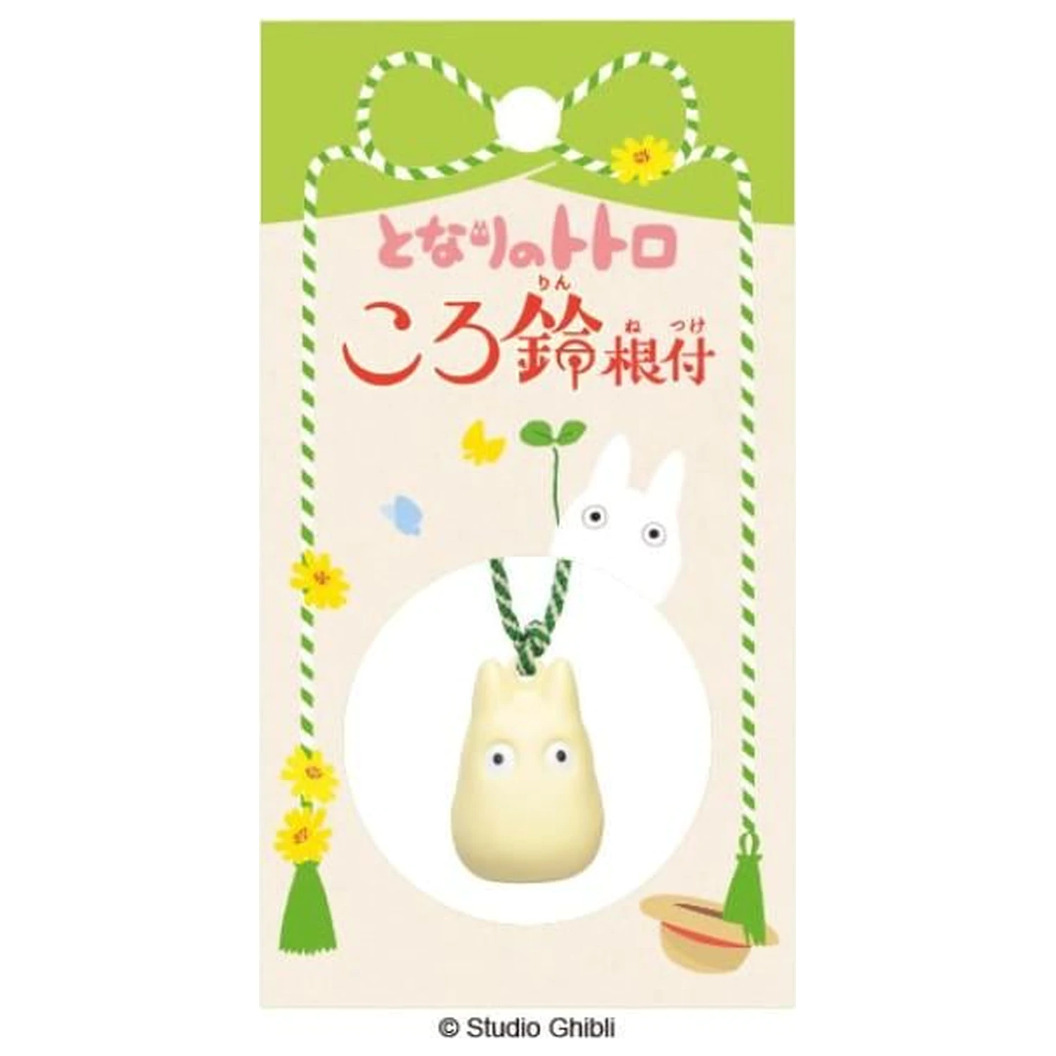 My Neighbor Totoro White Totoro Strap Bell Netsuke poza produsului