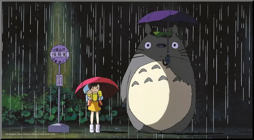 My Neighbor Totoro Artă de perete din lemn Oprire de autobuz poza produsului