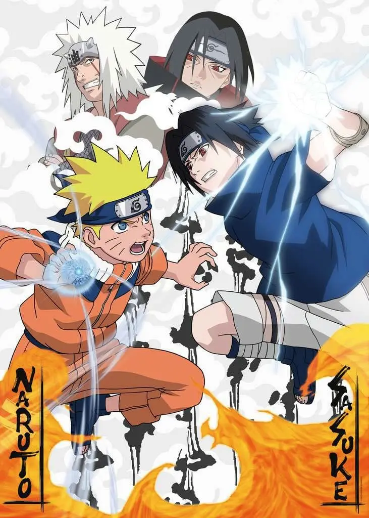 Naruto Puzzle tip Jigsaw Naruto vs. Sasuke (1000 piese) poza produsului