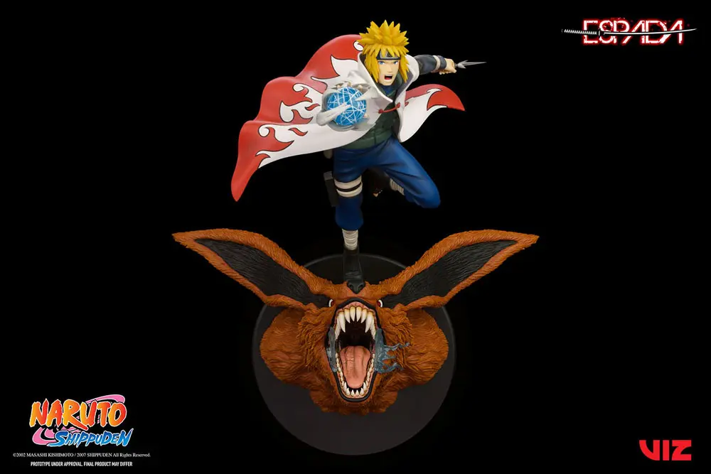 Naruto Shippuden Statuie PVC 1/8 Minato Namikaze Vs Vulpe cu Nouă Cozi 41 cm poza produsului