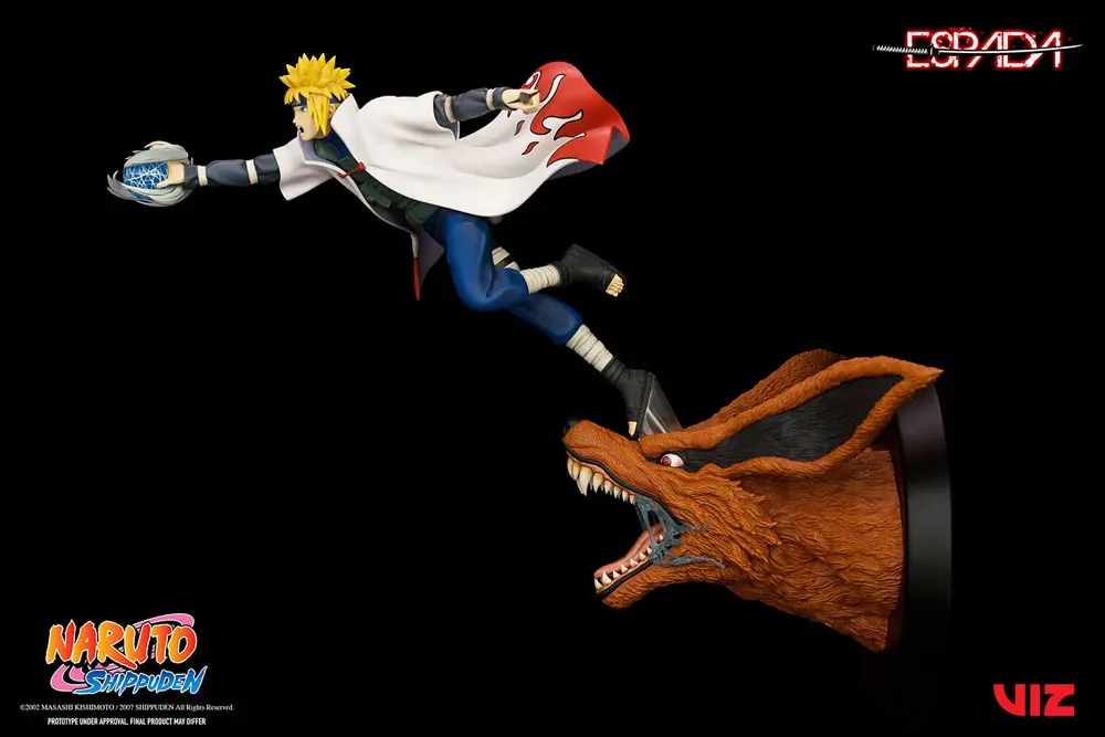 Naruto Shippuden Statuie PVC 1/8 Minato Namikaze Vs Vulpe cu Nouă Cozi 41 cm poza produsului