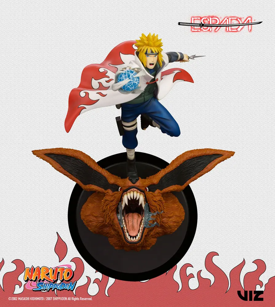 Naruto Shippuden Statuie PVC 1/8 Minato Namikaze Vs Vulpe cu Nouă Cozi 41 cm poza produsului