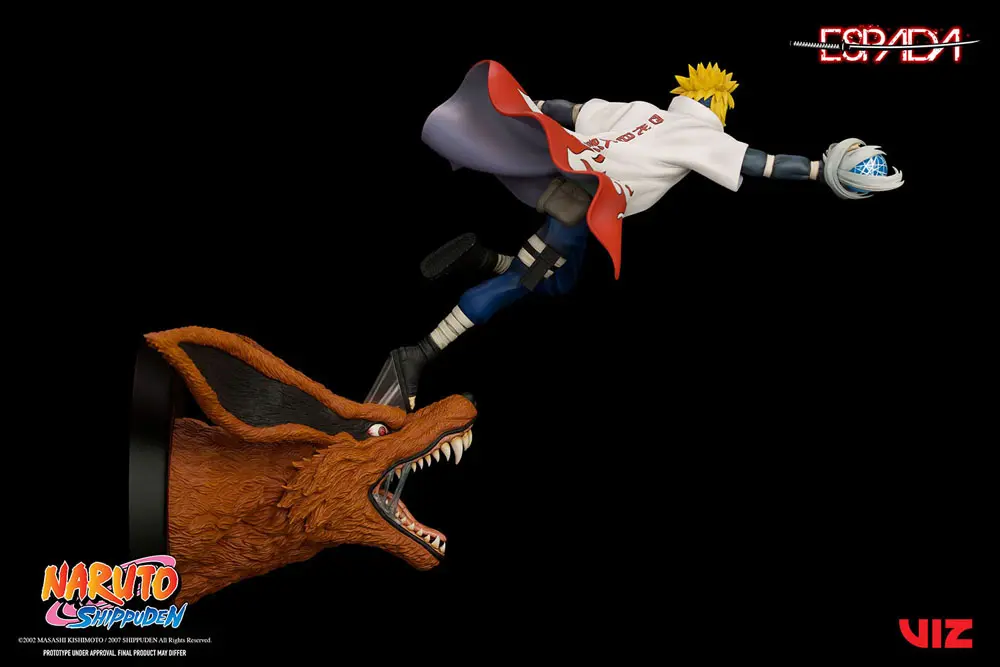 Naruto Shippuden Statuie PVC 1/8 Minato Namikaze Vs Vulpe cu Nouă Cozi 41 cm poza produsului