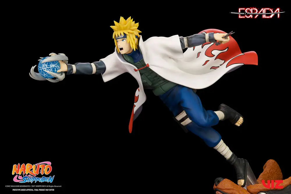 Naruto Shippuden Statuie PVC 1/8 Minato Namikaze Vs Vulpe cu Nouă Cozi 41 cm poza produsului