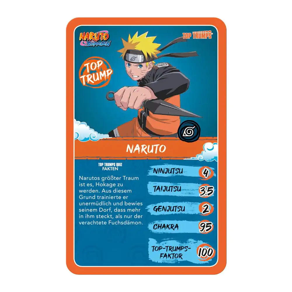 Naruto Shippuden Joc de Cărți de Colecție Top Trumps Quiz Anime de Colecție *Versiune Germană* poza produsului