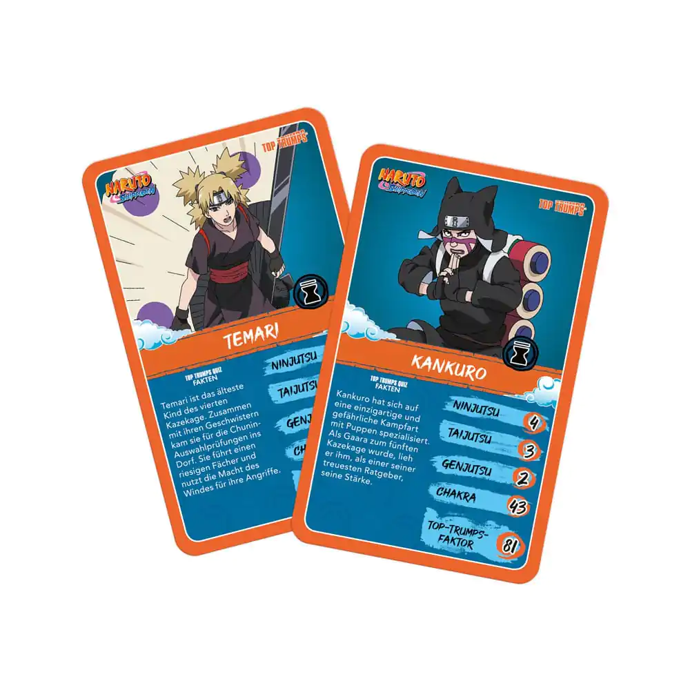 Naruto Shippuden Joc de Cărți de Colecție Top Trumps Quiz Anime de Colecție *Versiune Germană* poza produsului