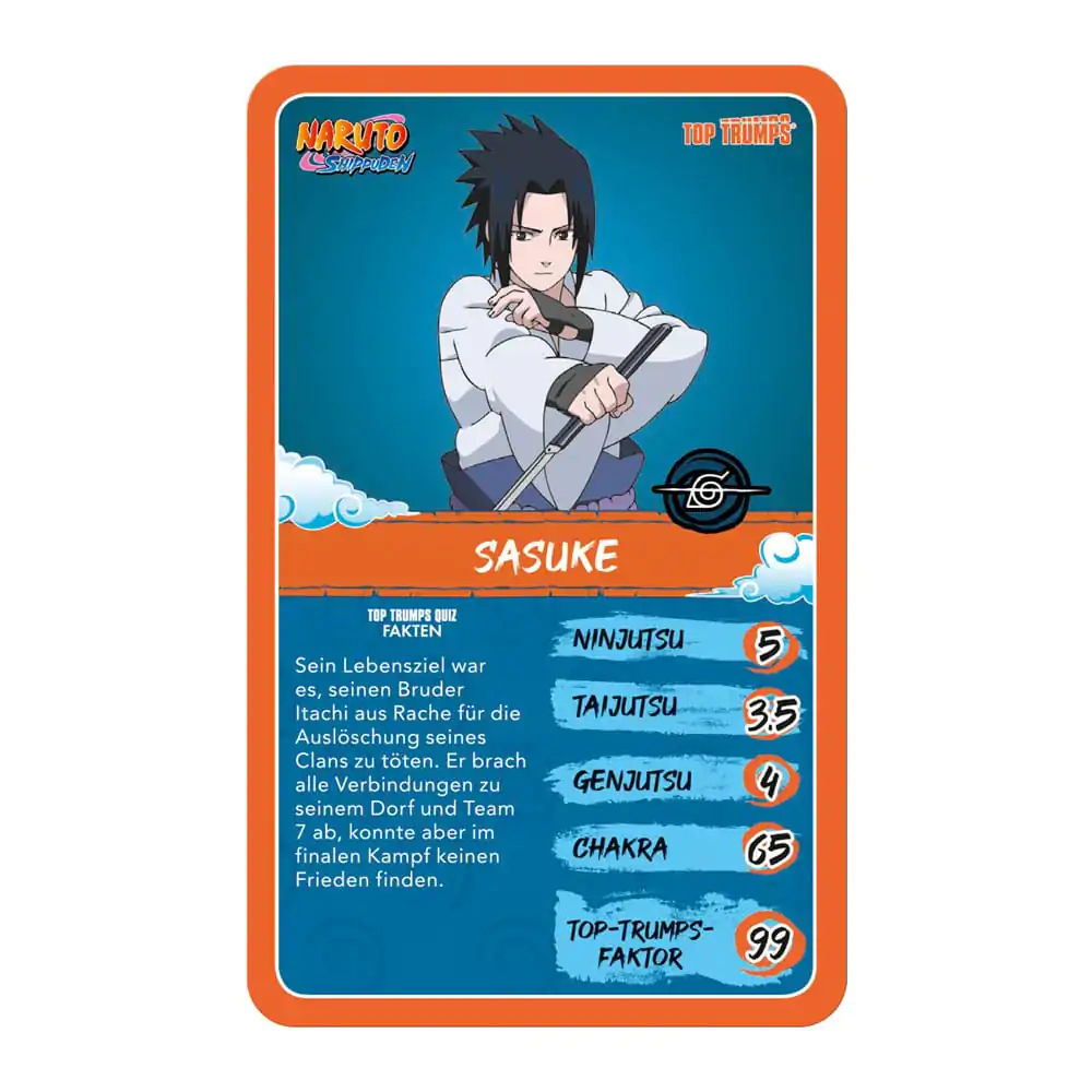 Naruto Shippuden Joc de Cărți de Colecție Top Trumps Quiz Anime de Colecție *Versiune Germană* poza produsului