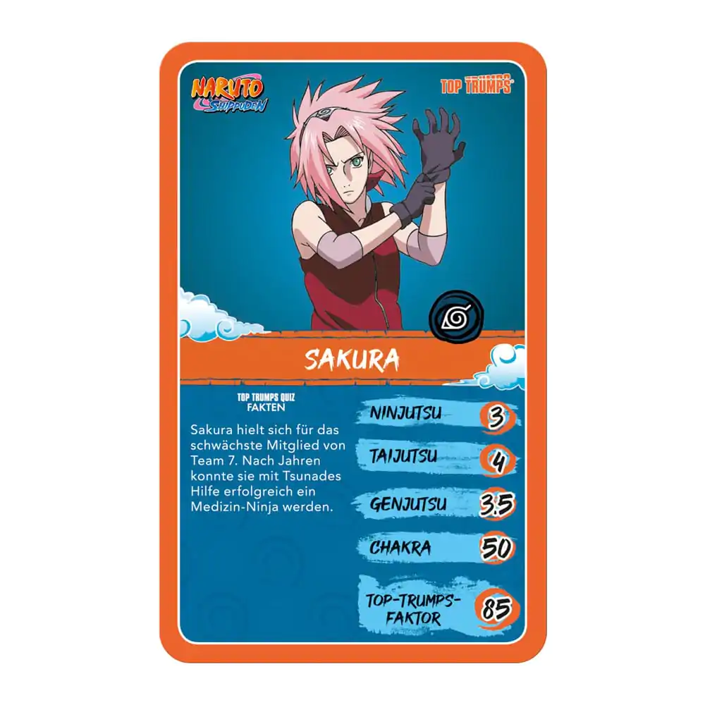 Naruto Shippuden Joc de Cărți de Colecție Top Trumps Quiz Anime de Colecție *Versiune Germană* poza produsului