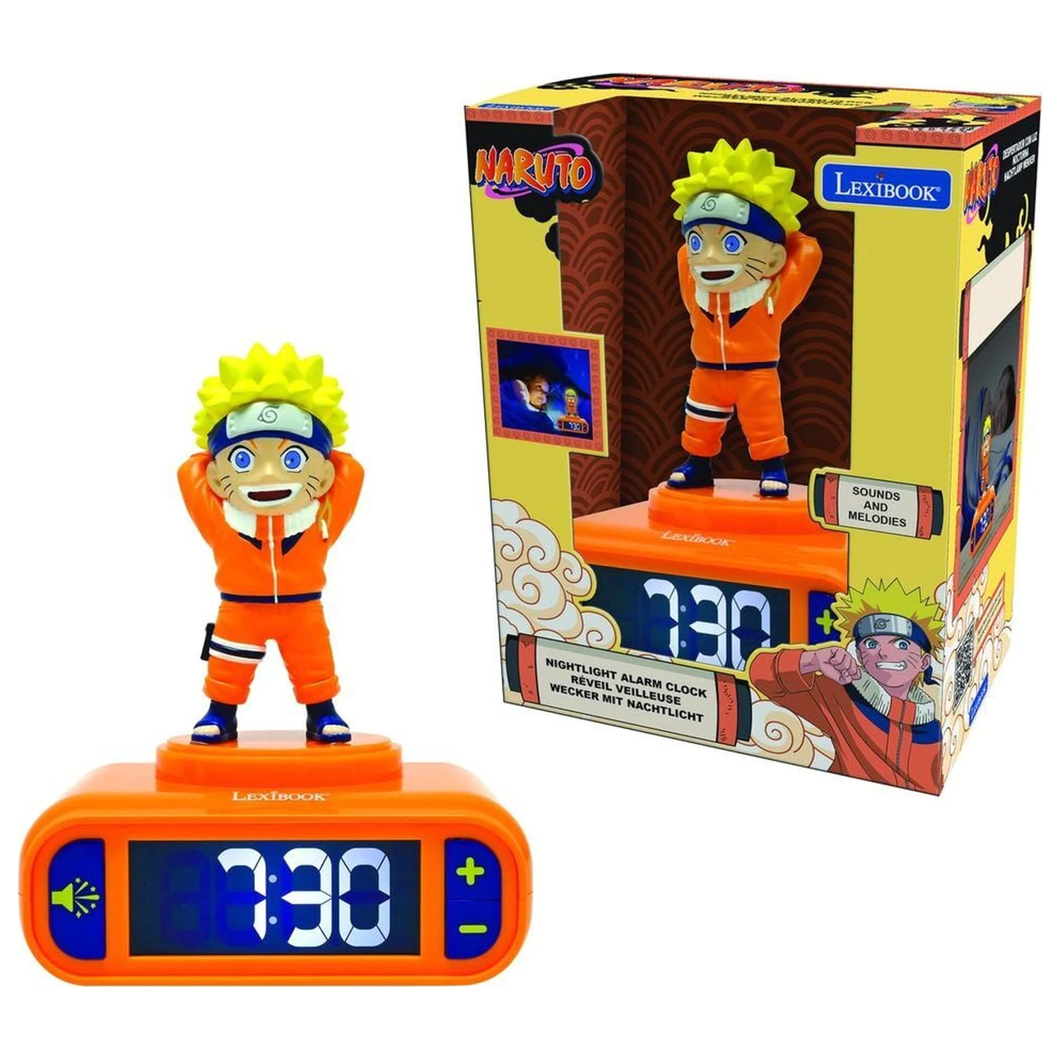 Ceas desteptator digital Naruto Shippuden cu lumina de noapte 3D poza produsului