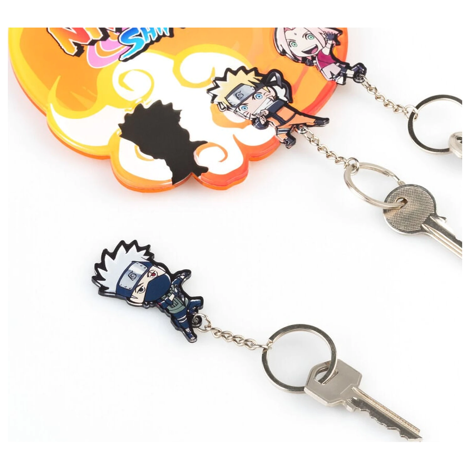 Naruto Shippuden suport de perete pentru chei cu 3 brelocuri poza produsului