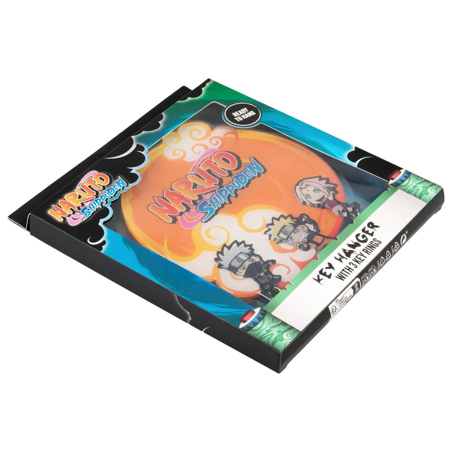 Naruto Shippuden suport de perete pentru chei cu 3 brelocuri poza produsului