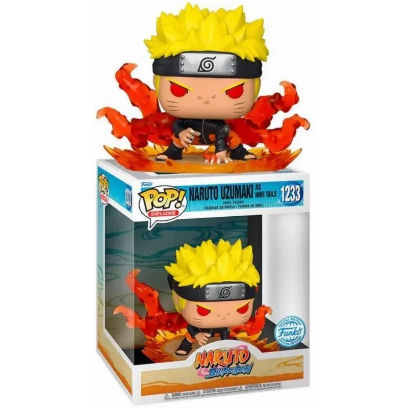 Figurină din vinil Deluxe POP! Naruto Shippuden Naruto Uzumaki ca Nine Tails Ediție Specială 9 cm poza produsului