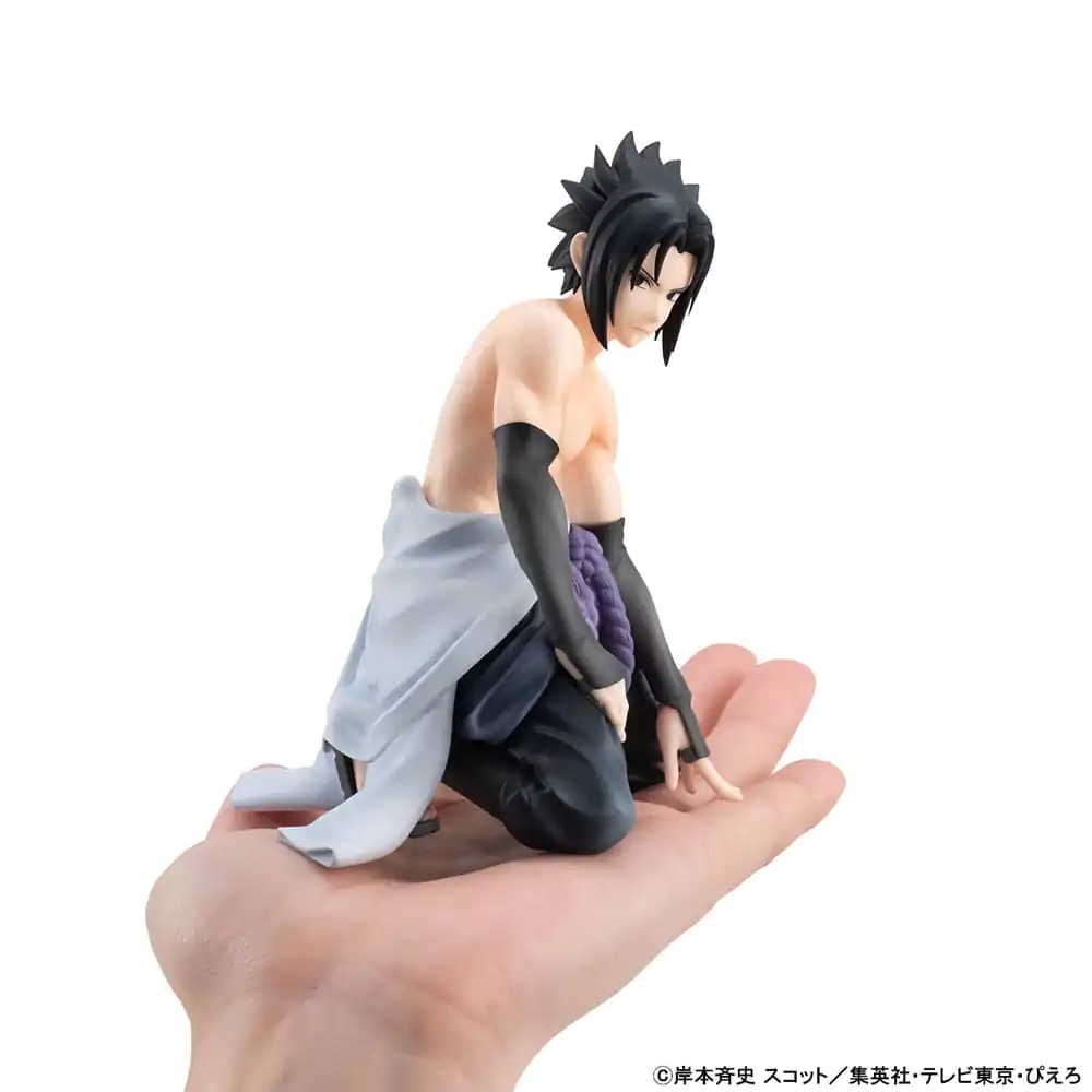 Naruto Shippuden G.E.M. Seria statuie PVC Sasuke Palm Size 12 cm poza produsului