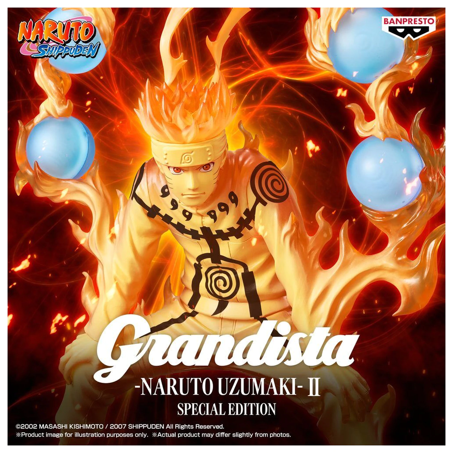 Naruto Shippuden Grandista II Special Edition Naruto Uzumaki figurină 27 cm poza produsului