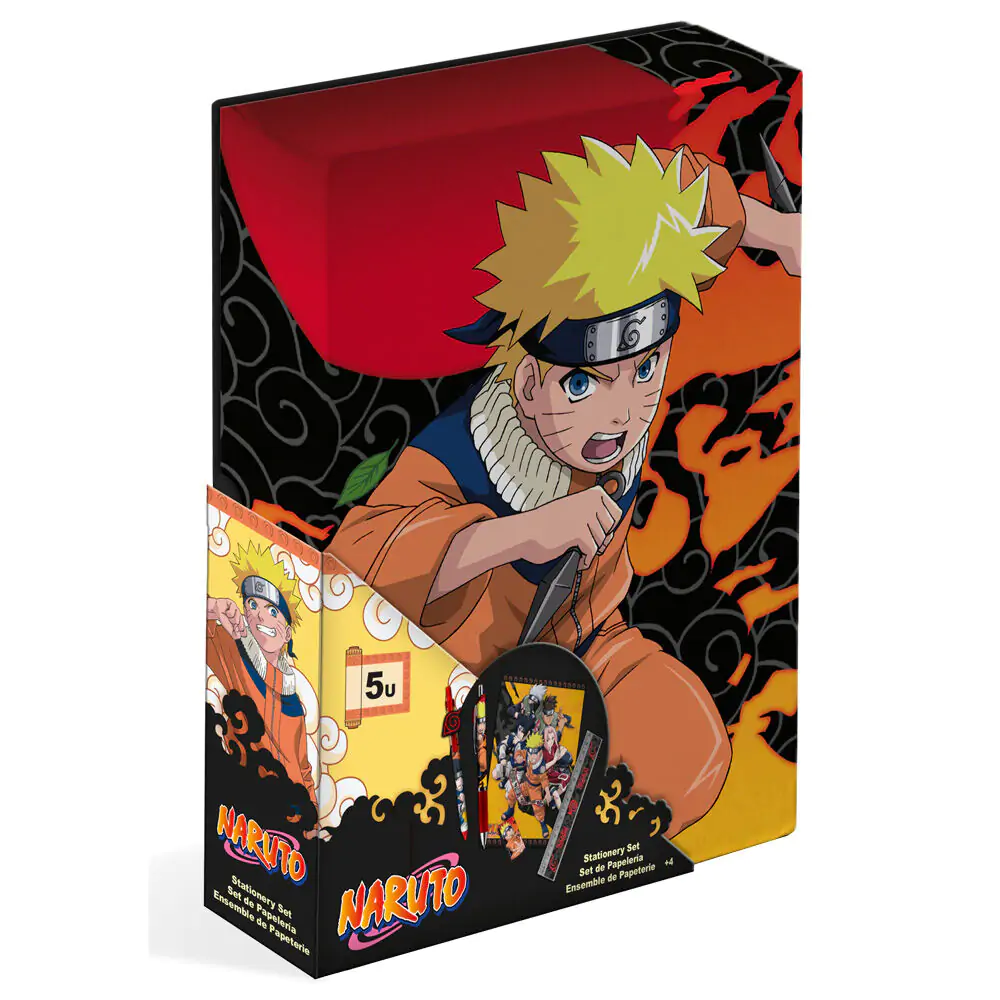 Naruto Shippuden Set cutie articole de papetărie 5 piese poza produsului